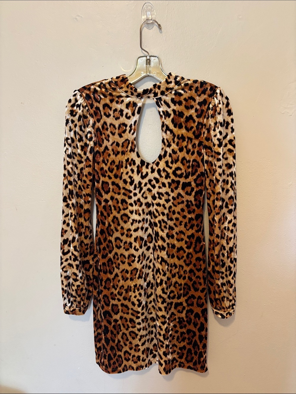 silence + noise Leopard Print Long Sleeve Dress - Brown/Black